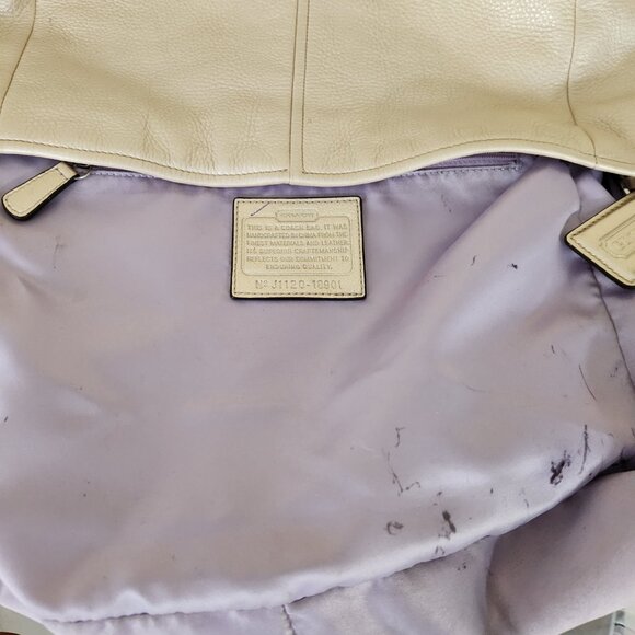 Euc Coach Metallic Leather Katarina Shimmer Satchel Tote Bag Purse - Picture 14 of 14